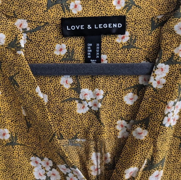 Yellow floral sleeveless dress - Picture 3 of 3